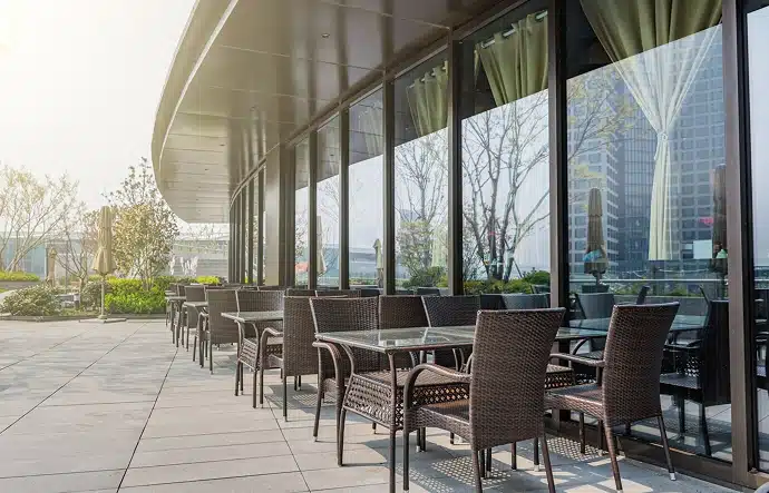 restaurants, cafes, and event venues